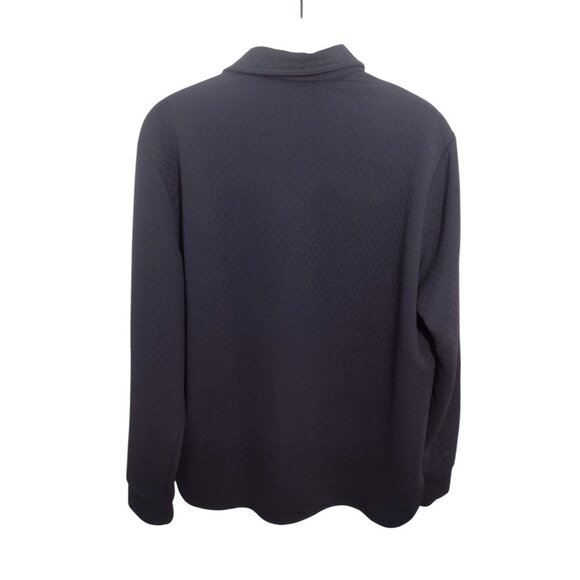 Magaschoni Mens Snap Quilted Shacket Jacket Size L Navy Casual Preppy - Picture 2 of 6